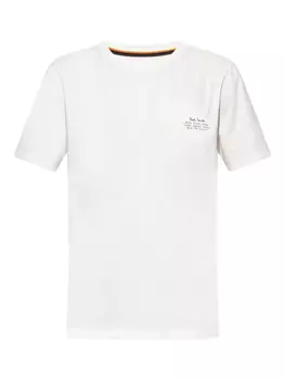 Футболка с круглым вырезом и вышитым текстом Paul Smith, белый