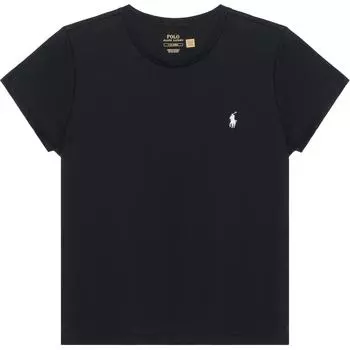 Футболка с круглым вырезом и вышивкой «Пони» Polo Ralph Lauren, черный