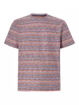 Футболка с круглым вырезом и зигзагообразным узором Missoni, красный