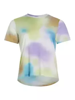 Футболка с круглым вырезом из джерси акварельного цвета Atm Anthony Thomas Melillo, цвет watercolor print