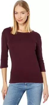 Футболка с круглым вырезом из хлопка в горошек 1X1 Michael Stars, цвет Auburn