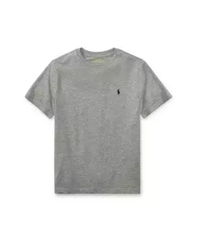 Футболка с круглым вырезом из хлопкового джерси для мальчиков Big Boys Polo Ralph Lauren, серый