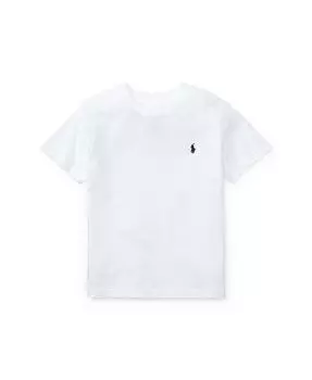 Футболка с круглым вырезом из хлопкового джерси для мальчиков Big Boys Polo Ralph Lauren, белый
