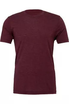 Футболка с круглым вырезом из холщовой ткани Triblend / Мужская футболка с коротким рукавом BELLA + CANVAS, цвет maroon triblend