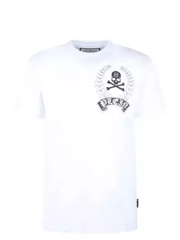 Футболка с круглым вырезом из нержавеющей стали Philipp Plein, белый