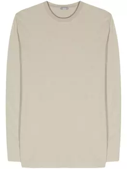 Футболка с круглым вырезом из органического хлопка Zanone, бежевый