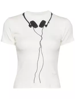 Футболка с круглым вырезом из смесового хлопка Ground Zero, белый