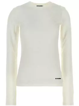 Футболка с круглым вырезом Jil Sander, белый