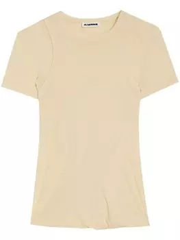 Футболка с круглым вырезом Jil Sander, нейтральный цвет