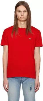 Футболка с круглым вырезом Lacoste, красный