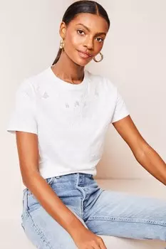 Футболка с круглым вырезом Lipsy, белый