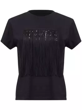 Футболка с круглым вырезом MM6 Maison Margiela, черный