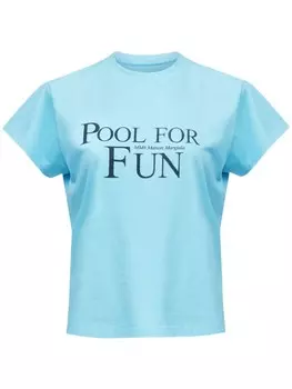 Футболка с круглым вырезом MM6 Maison Margiela, синий