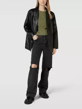 Футболка с круглым вырезом модель "Риа" Pieces, хаки