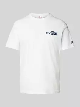 Футболка с круглым вырезом модель «TASTE GIN TONIC» MC2 Saint Barth, белый