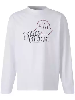 Футболка с круглым вырезом Moncler, белый