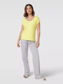 футболка с круглым вырезом Montego, пастельно-желтый