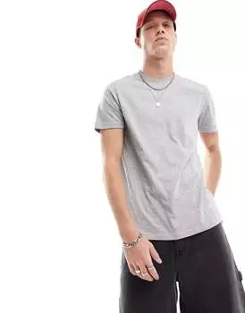 Футболка с круглым вырезом New Look светло-серого цвета