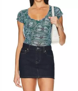 Футболка с круглым вырезом Oh My Baby в цвете Seagrass Combo Free People