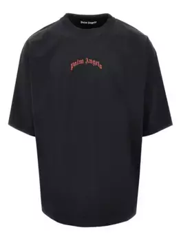 Футболка с круглым вырезом PALM ANGELS, черный