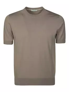 Футболка с круглым вырезом Paolo Pecora, коричневый