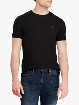 Футболка с круглым вырезом Polo Ralph Lauren с короткими рукавами, черная