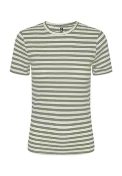 Футболка с круглым вырезом, ребристая структура, женская PIECES, цвет 288215001 Tea