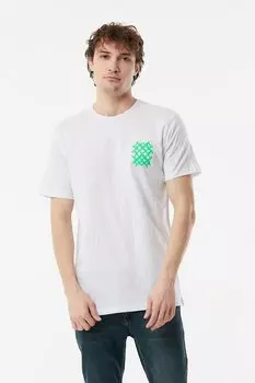 Футболка с круглым вырезом с геометрическим принтом Fullamoda, белый