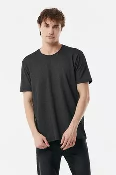 Футболка с круглым вырезом с геометрическим узором Fullamoda, черный