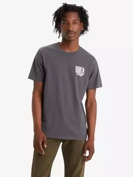 Футболка с круглым вырезом с графическим рисунком Levi's, космический ковбой эш