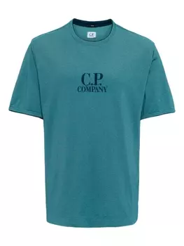 Футболка с круглым вырезом с логотипом CP Company, синяя