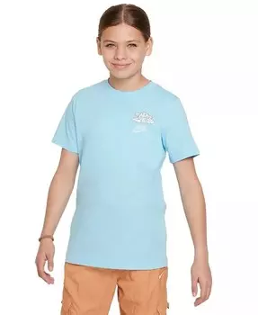 Футболка с круглым вырезом с принтом Big Kids Sportswear Nike, черный