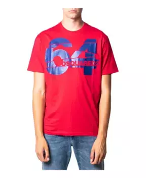 Футболка с круглым вырезом с принтом Dsquared2, красный