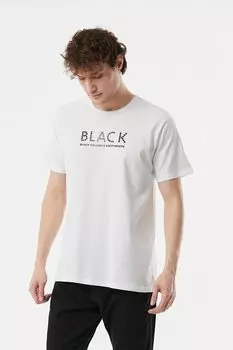 Футболка с круглым вырезом с принтом Fullamoda, белый