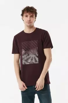 Футболка с круглым вырезом с принтом Fullamoda, слива