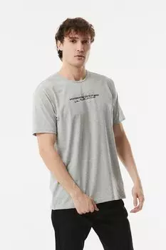 Футболка с круглым вырезом с принтом Fullamoda, серый