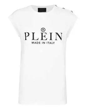 Футболка с круглым вырезом SS Iconic Plein PHILIPP PLEIN, белый