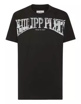 Футболка с круглым вырезом SS кимоно покрой PHILIPP PLEIN, черный