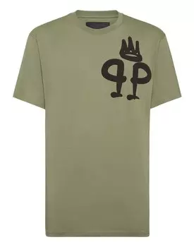 Футболка с круглым вырезом SS King Plein Philipp Plein, цвет Military