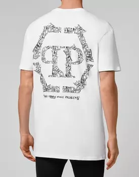 Футболка с круглым вырезом SS Money Philipp Plein, белый