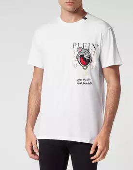 Футболка с круглым вырезом SS Patch Money Philipp Plein, белый