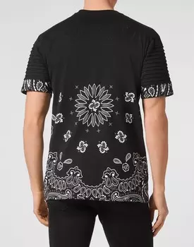 Футболка с круглым вырезом SS Пейсли Бандана Philipp Plein, черный