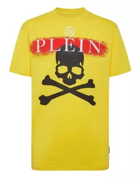 Футболка с круглым вырезом SS Philipp Plein, желтый