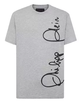 Футболка с круглым вырезом SS Philipp Plein, серый