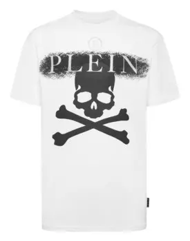 Футболка с круглым вырезом SS Philipp Plein, цвет White / Black