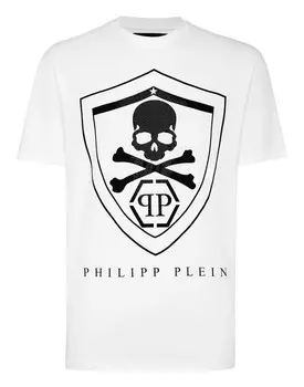 Футболка с круглым вырезом SS Philipp Plein, белый