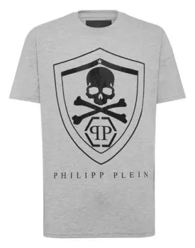 Футболка с круглым вырезом SS Philipp Plein, серый