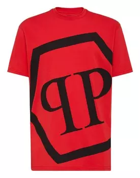 Футболка с круглым вырезом SS Philipp Plein, красный