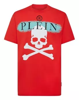 Футболка с круглым вырезом SS Philipp Plein, красный