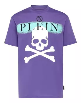 Футболка с круглым вырезом SS Philipp Plein, фиолетовый